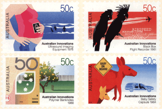 Австралийские изобретения почтовые марки
