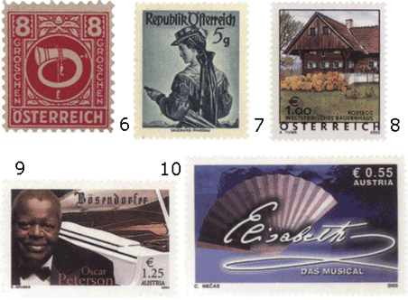 австрия почтовые марки