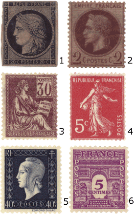 Франция ранние почтовые марки