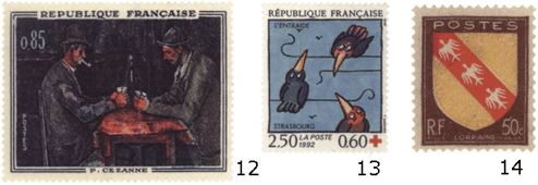 знаков почтовой оплаты Франция