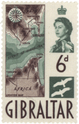 Гибралтар почтовая марка