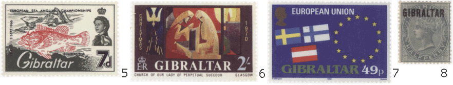 Гибралтар почтовые марки
