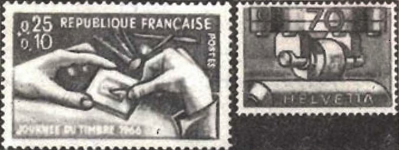 Гравирование будущей почтовой марки