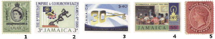 Ямайка почтовые марки