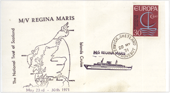 Конверт, отправленный на борту лайнера «Regina Maris»