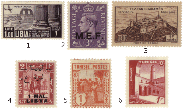 ливия и тунис марки