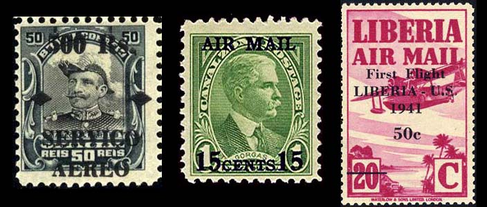 Почтовые марки для авиапочты