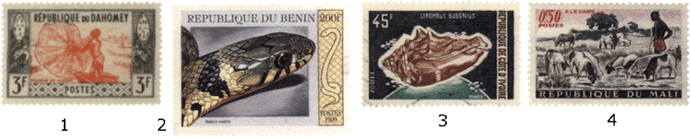 марки бывших колоний