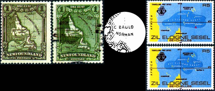 Ошибки на географических картах на почтовых марках