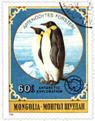 Пингвин почтовая марка
