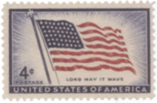 Почтовая марка флаг из Бостона