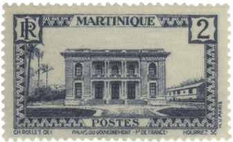почтовая марка Мартиники