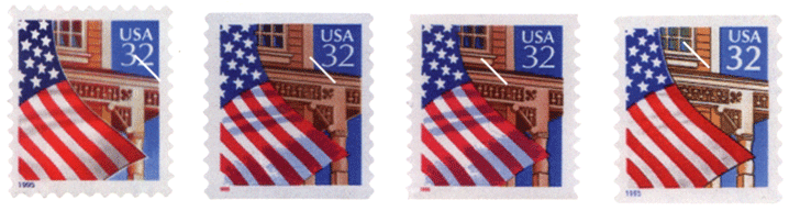 американские марки «Флаг над крыльцом»