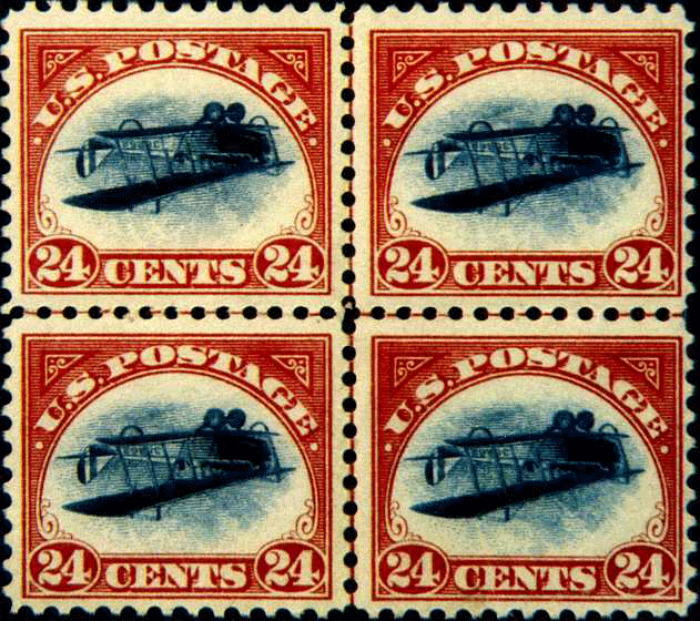 Перевернутая Дженни почтовая марка США