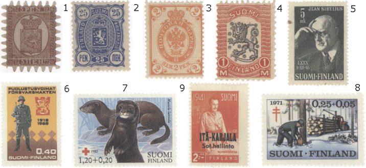 Почтовые марки Финляндии