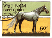 лошади на почтовых марках