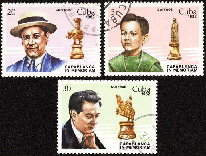 Почтовые марки шахматы Куба