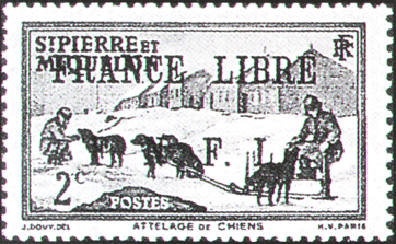 Шпицберген почтовые марки собачья упряжка