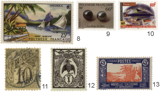 Новая Каледония почтовые марки