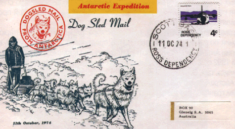 Антарктида, почтовая собачья санная упряжка