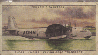Сигаретная карточки с изображением летающей лодки