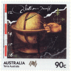глобус на марке Австралии