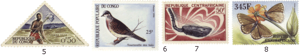 почтовые марки Конго