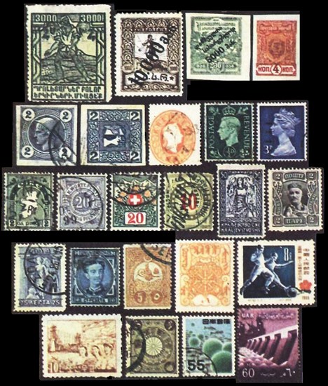Почтовые марки из каталогов