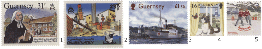 Гернси почтовые марки прибрежных островов 