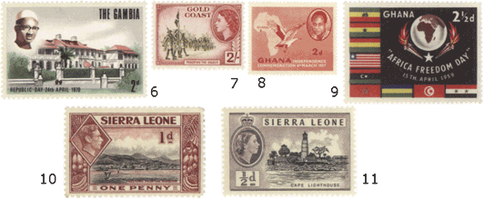 Гана марки почтовые