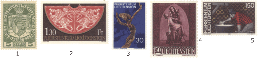 Лихтенштейн почтовые марки