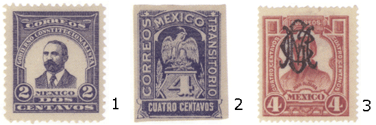 Почтовые марки во времена революции в Мексике