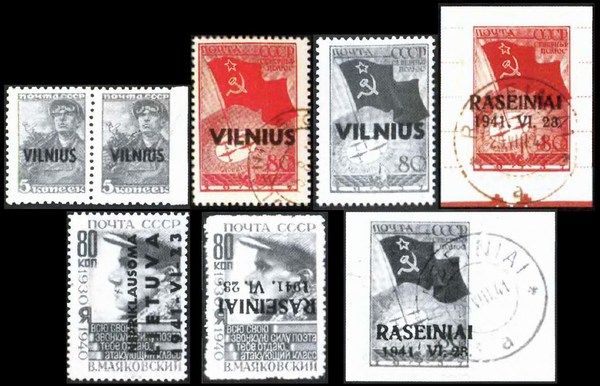 Литва марки почтовые
