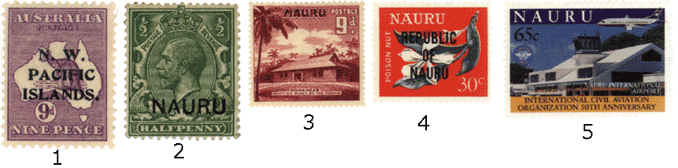 Почтовые марки Науру и Вануату