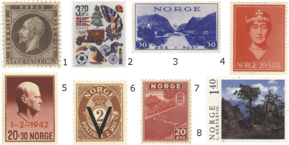 Норвегия почтовые марки