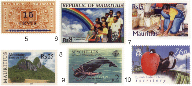 почтовые марки Маврикия
