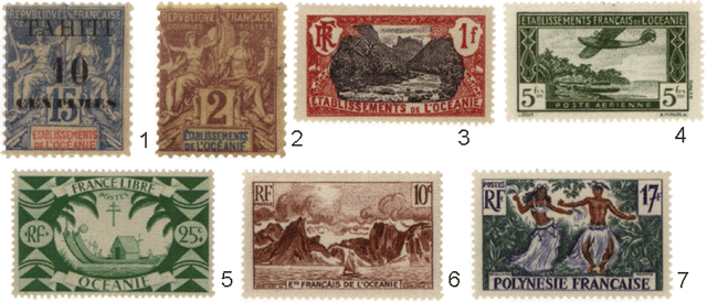 почтовые марки Французской Полинезии