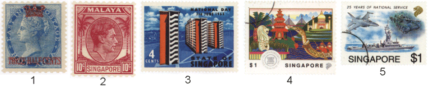 сингапур филателия