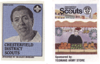 Две марки для Честерфилъдской скаутской рождественской почты