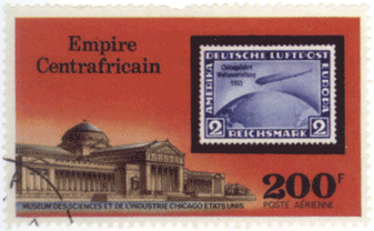 почтовая марка Центрапьноафриканской империи
