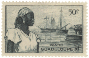 марка почтовая Гваделупы