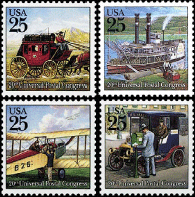 Почтовые марки Америка 1989 год