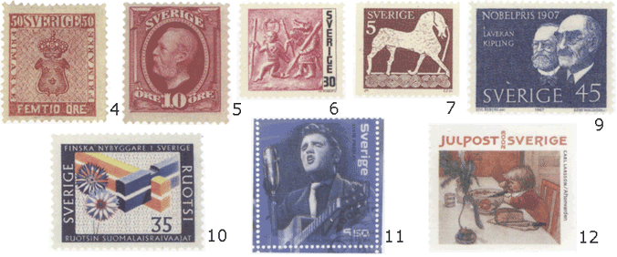 Почтовые марки Швеция