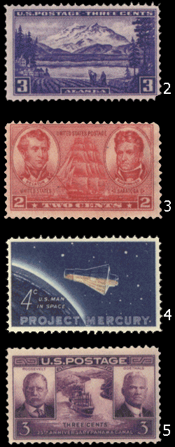 Памятные темы на почтовых марках США