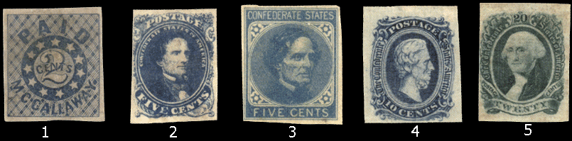 Конфедеративные штаты Америки и их почтовые марки