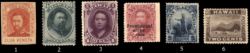 Гавайи почтовые марки