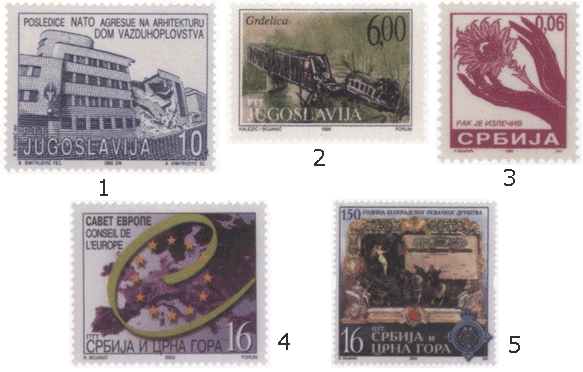 почтовые марки Сербии и Черногории