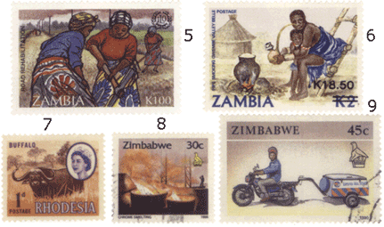 Замбия почтовые марки