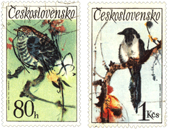 Марки Чехословакия 1979 год птицы