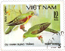 голуби на почтовой марке